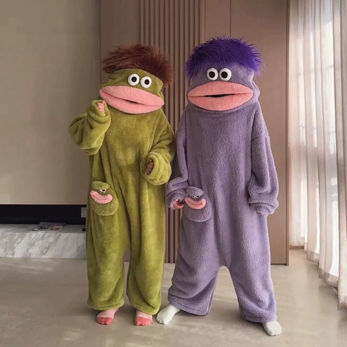 Aline™ Green Big-Mouth Monster Pajamas